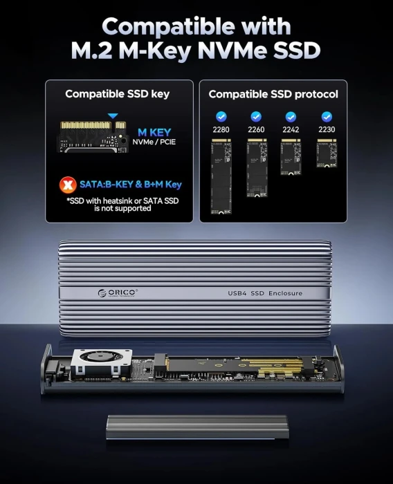 Orico ACOM2-U4 NVMe USB-C/A 40Gbps
