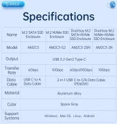 Orico AM2C3-G2 M.2 NVMe USB-C