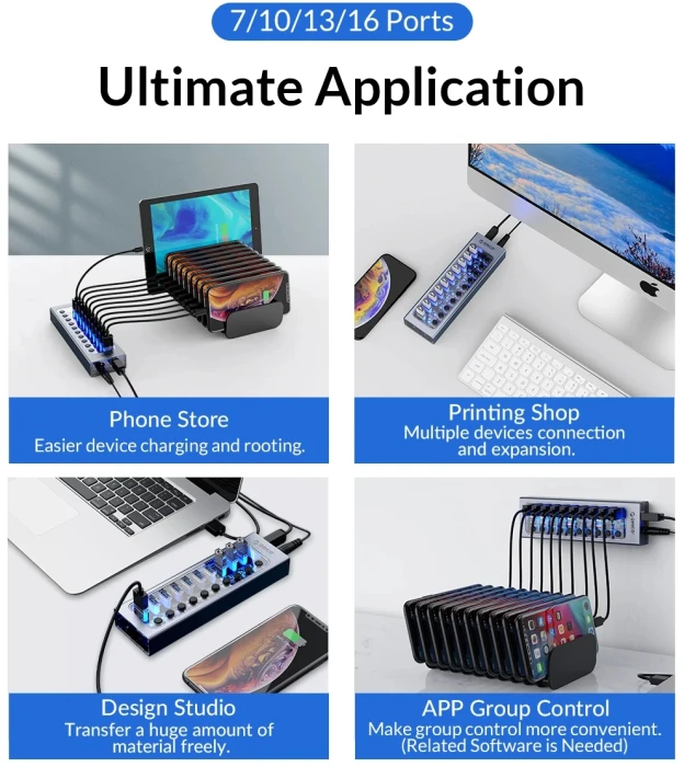 Orico AT2U3-7AB 7 x USB 5Gbps