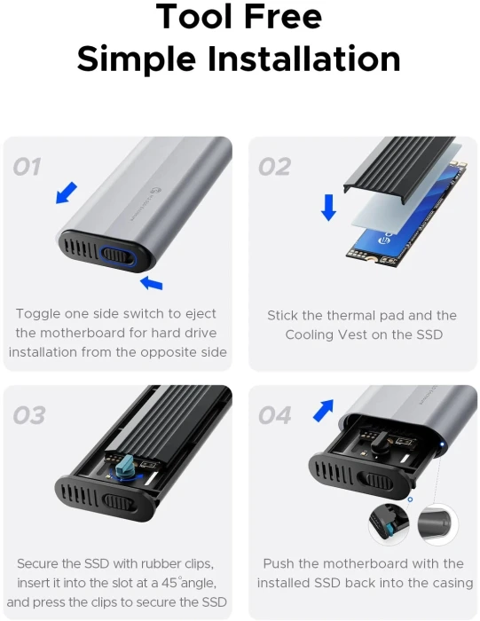 Orico външна кутия M.2 NVMe