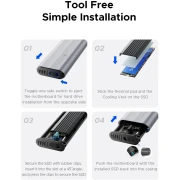 Orico AXM2S-G2-V1 M.2 NVMe/SATA USB-C