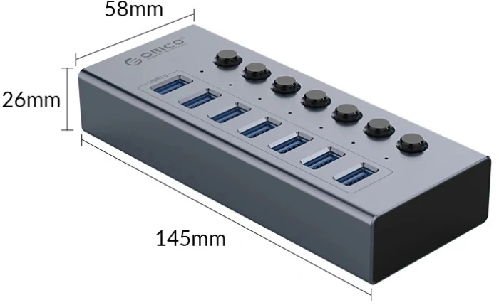 Orico с адаптер BT2U3 7 x USB 5Gbps