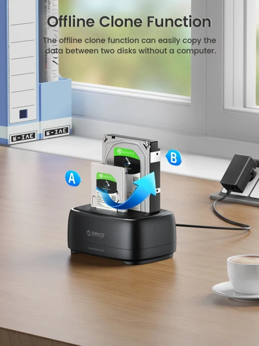 Orico Dock 2 x HDD/SSD 2.5"/3.5" Clone