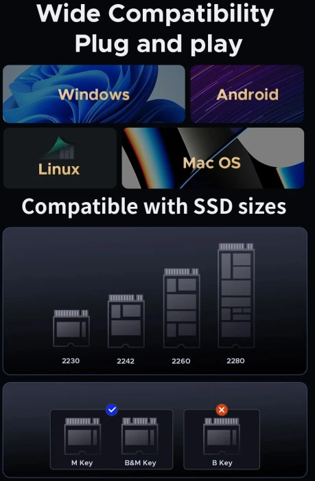 Orico IT18C3-GY M.2 NVMe Doc USB-C