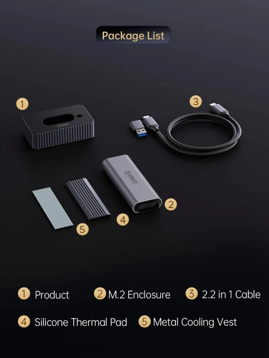Orico IT18C3-GY M.2 NVMe Doc USB-C