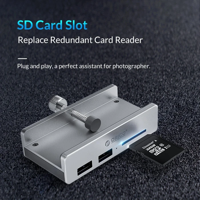 Orico HUB Clip Type SD USB 3.0 Aluminum