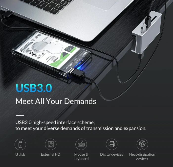Orico HUB Clip Type SD USB 3.0 Aluminum