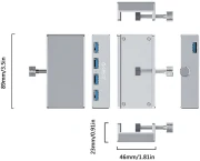 Orico MH4PU Clip Type 4 x USB 5Gbps