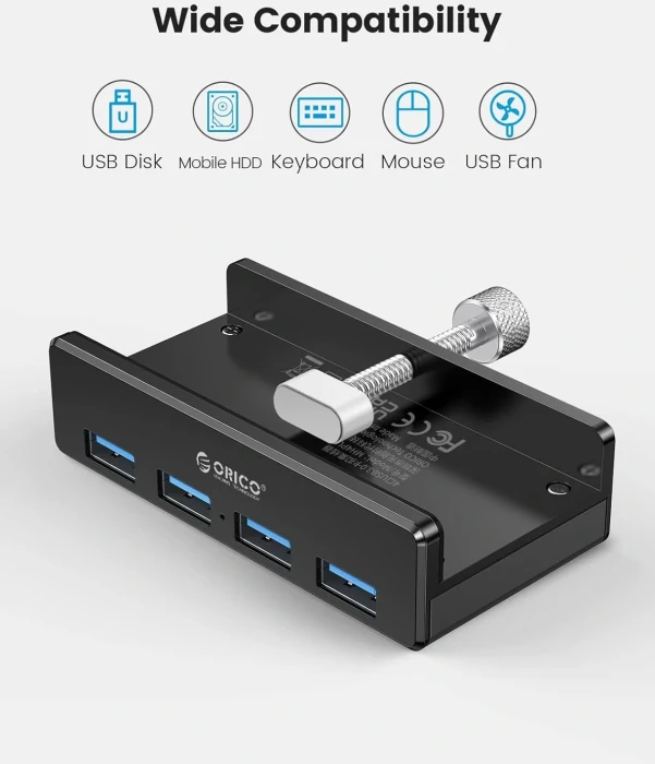 Orico MH4PU-P Clip Type 4 x USB 5Gbps