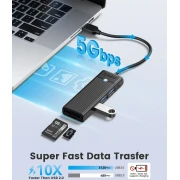 Orico 3 x USB 5Gbps + Card Reader