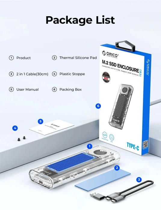 Orico TCM2-U4 M.2 NVMe USB-C/A