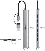 Orico HUB USB-C/A 7-port