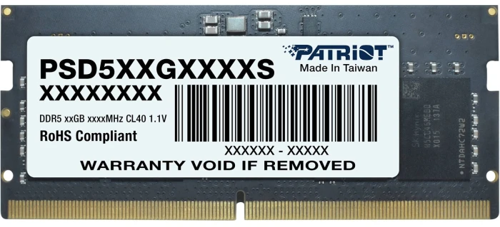 PATRIOT Signature 8GB DDR5 4800MHz SO-DIMM CL40