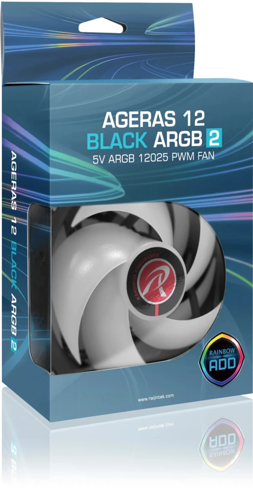 Raijintek AGERAS 12 Black ARGB 2in1