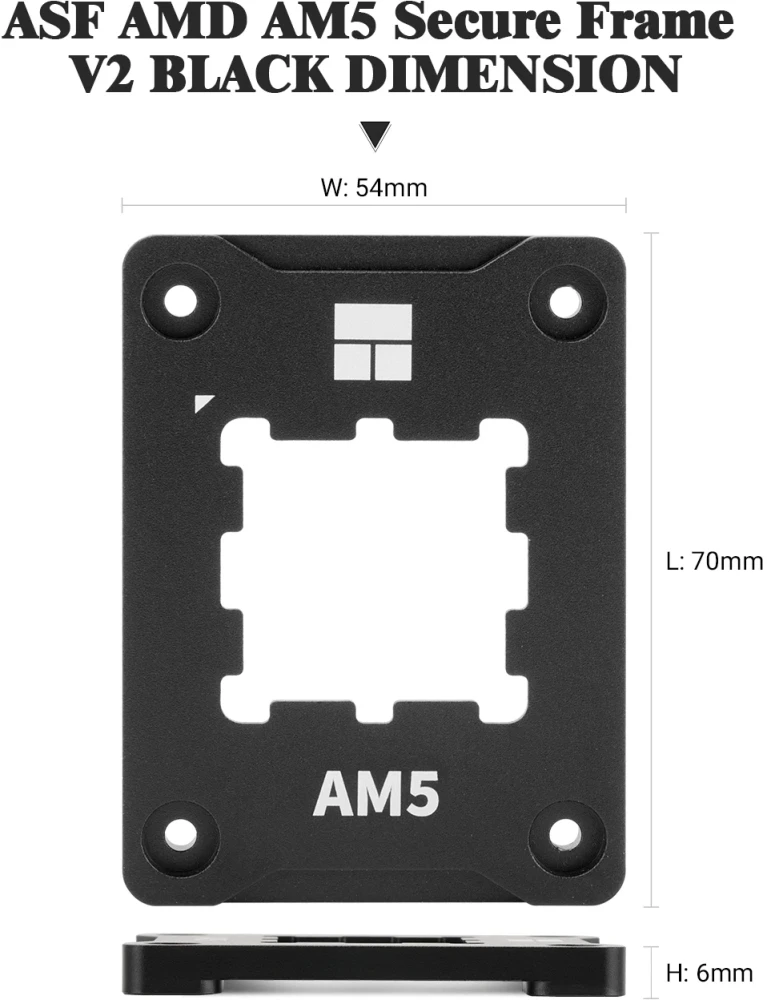 Thermalright Mounting KIT - ASF AM5 Bending Correct Frame  BLACK V2