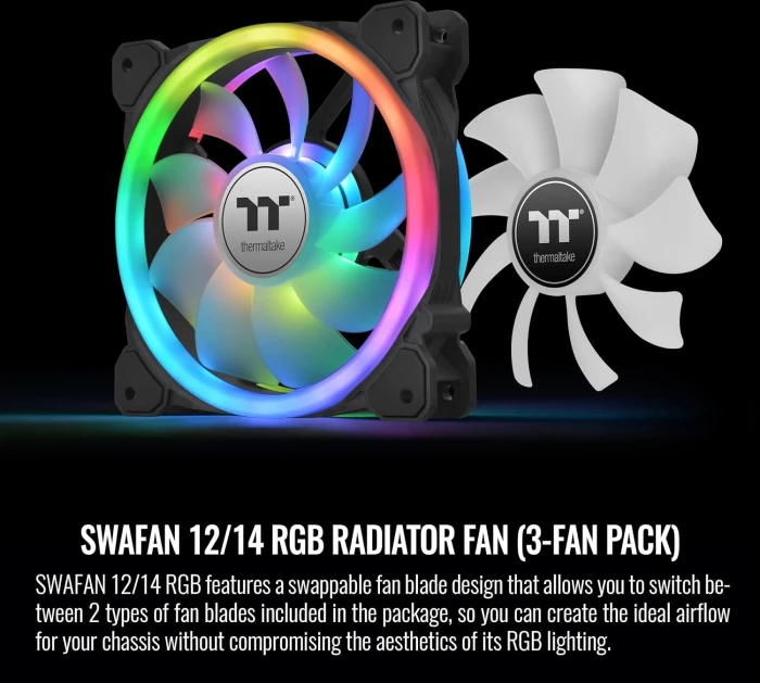 Thermaltake SWAFAN 12 RGB Black 3in1