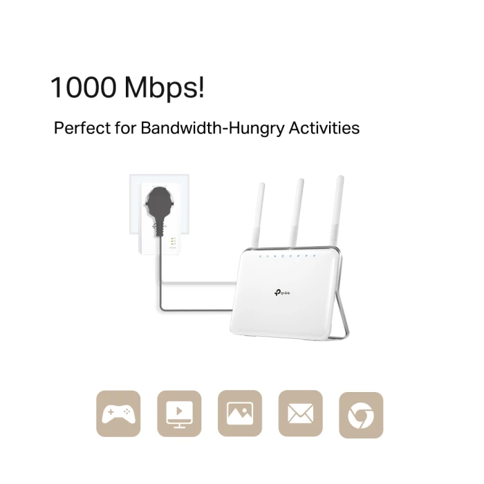 TP-Link TL-PA7017P Gigabit Powerline Starter KIT AV1000