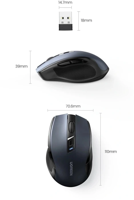 Ugreen MU006 Безжична Black