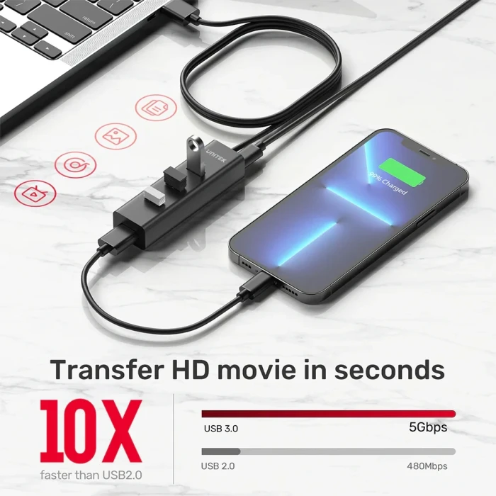 Unitek Y-3089V01 4 x USB 5Gbps