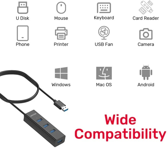 Unitek Y-3089V01 4 x USB 5Gbps