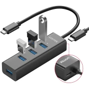 Unitek HUB USB-C - 4 x USB3.0 Black