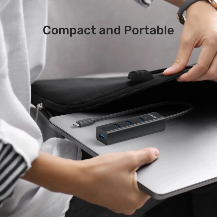 Unitek HUB USB-C - 4 x USB3.0 Black