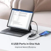 Unitek HUB USB-C - 4 x USB3.0 Black