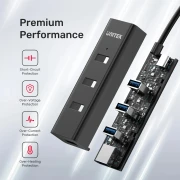 Unitek HUB USB-C - 4 x USB3.0 Black