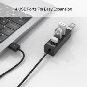 Unitek USB 2.0 HUB 4 port Black - Y-2140