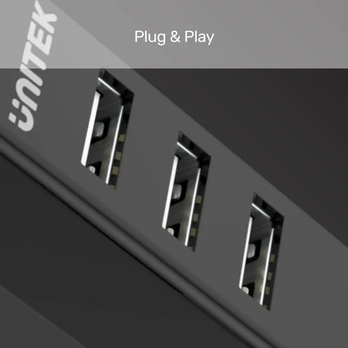 Unitek USB 2.0 HUB 4 port Black - Y-2140