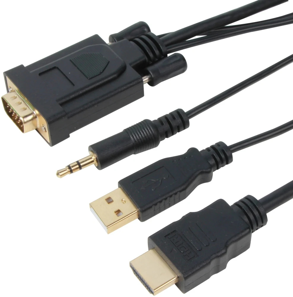 VCom кабел HDMI > VGA + audio 1.8m