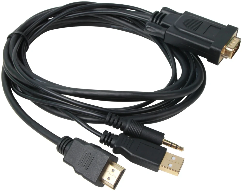 VCom кабел HDMI > VGA + audio 1.8m