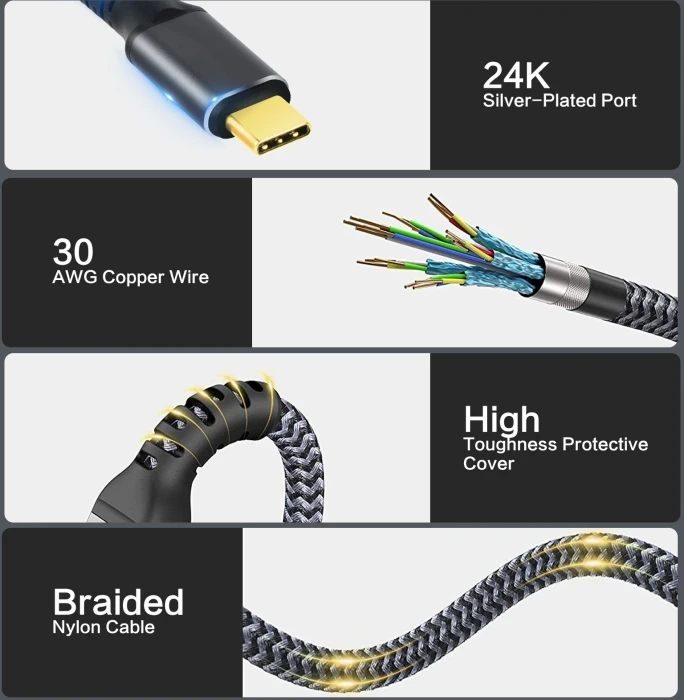 VCom USB-C 20Gbps 240W - 2.0m