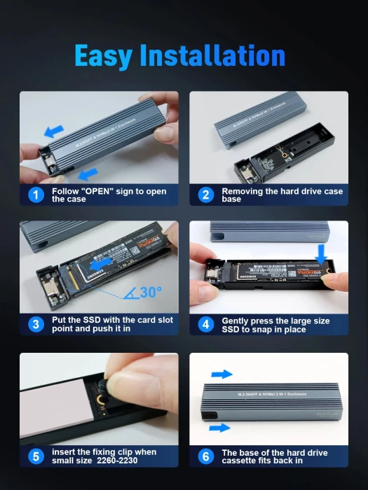 VCom 10Gbps USB3.1 M.2 NVMe & SATA