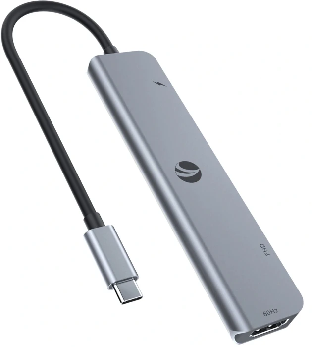 VCom USB-C HUB 7-in-1 PD  2 x HDMI