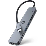 VCom USB-C HUB 7-in-1 PD  2 x HDMI