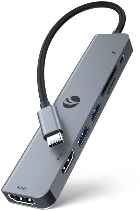 VCom USB-C HUB 7-in-1 PD  2 x HDMI