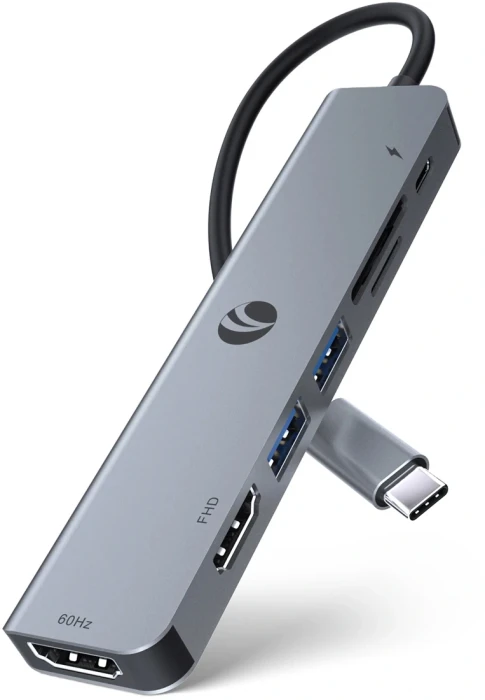 VCom USB-C HUB 7-in-1 PD  2 x HDMI