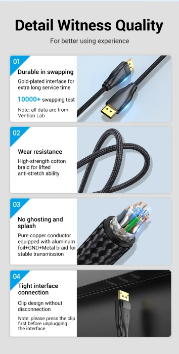 Vention HCCBH DisplayPort 1.4 8K - 2.0m