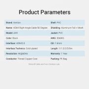 Vention AARBH HDMI 2.0 ъглов 4K - 2.0m