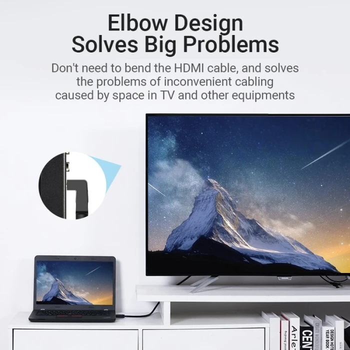 Vention AARBH HDMI 2.0 ъглов 4K - 2.0m