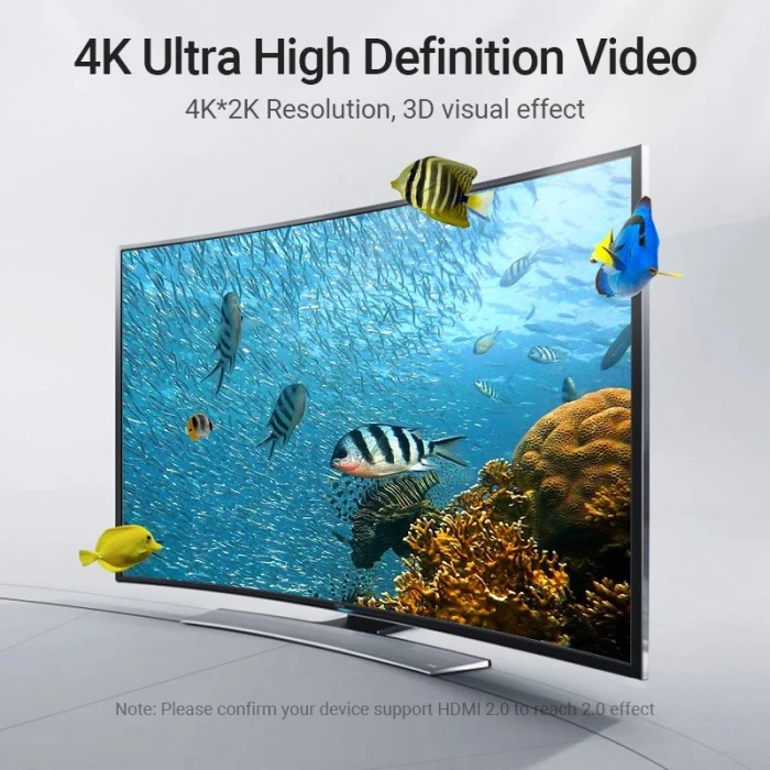 Vention AARBH HDMI 2.0 ъглов 4K - 2.0m