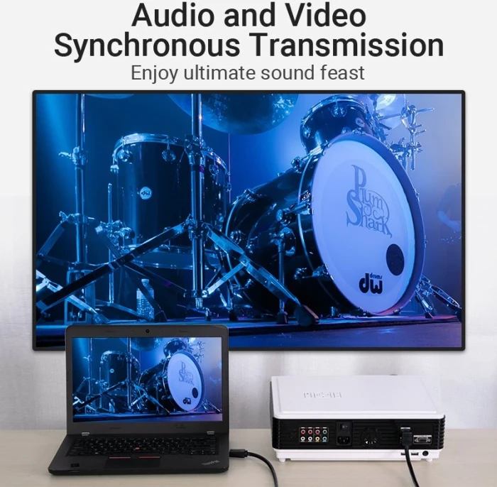 Vention AARBH HDMI 2.0 ъглов 4K - 2.0m