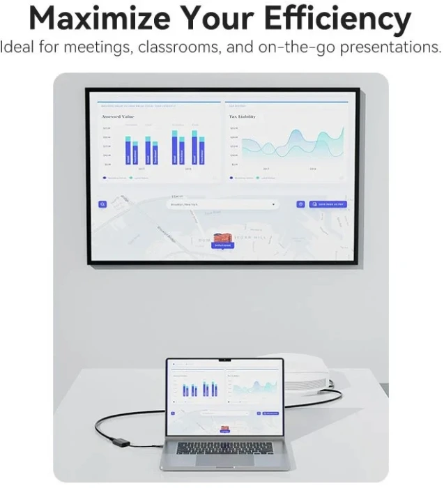 Vention адаптер USB-C/A > HDMI 1080p