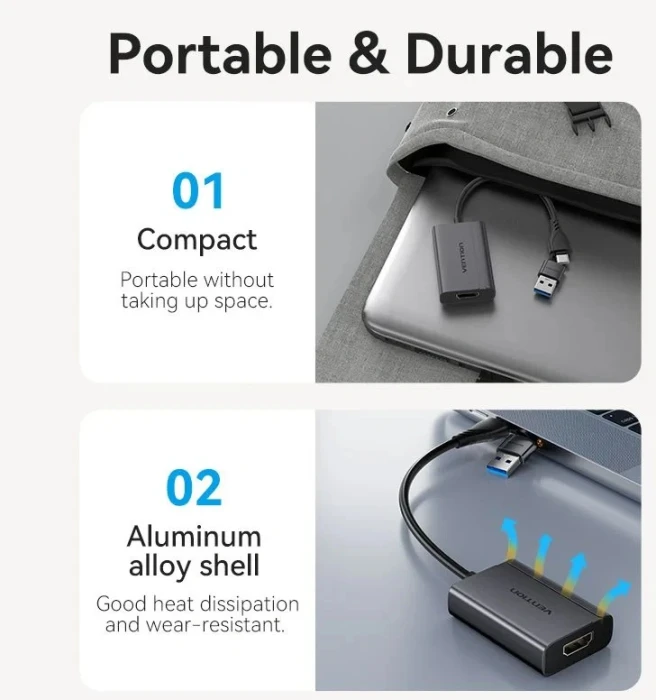 Vention адаптер USB-C/A > HDMI 1080p
