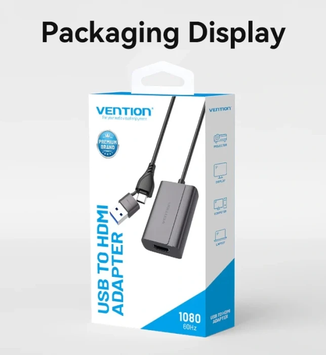Vention адаптер USB-C/A > HDMI 1080p