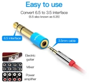 Vention аудио TRS 3.5mm > 6.35mm