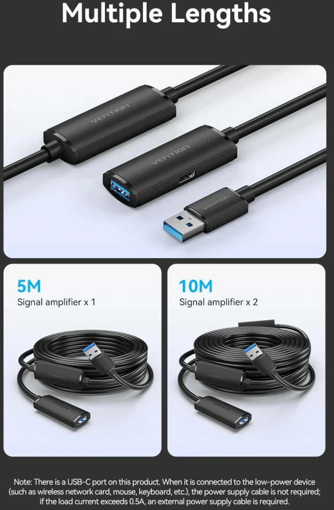 Vention USB 3.0 Кабел удължение 5.0m