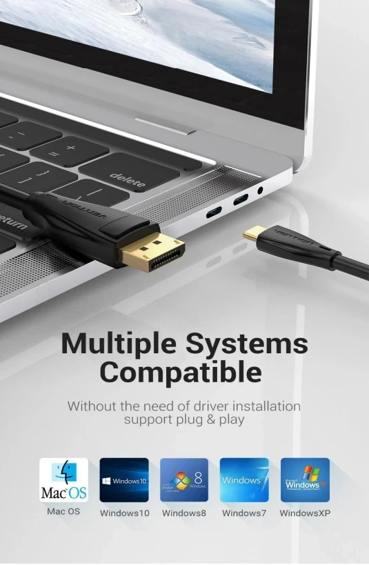 Vention USB Type-C > DisplayPort 8K 1.5m