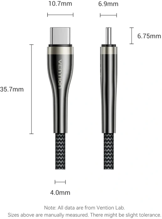 Vention USB-C 2.0 240W - 1.2m